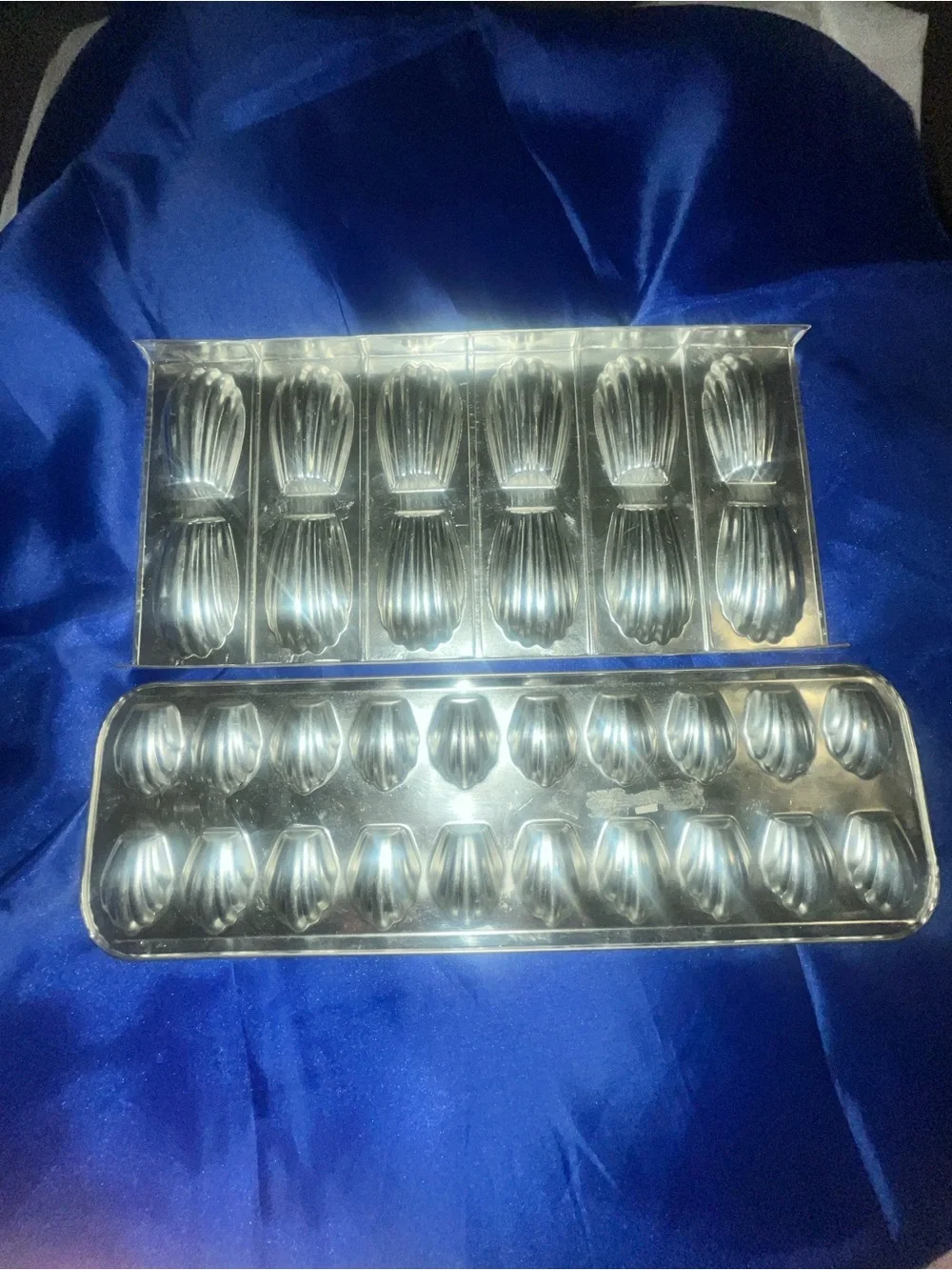 Vintage Metal Madeleine Baking Molds (Set of 2)